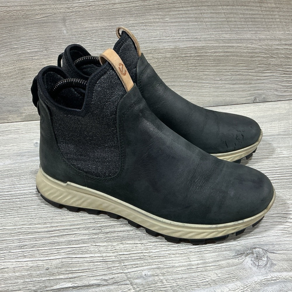 Ecco Yak Womens Exostrike Gore Tex Black Leather Suede Ankle Boots Size 5/36 EU
